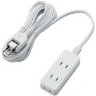 エレコム シャッタータップ 3個口 3m ホワイト | 電源タップ 延長コード 白