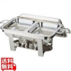 18-8 スタッキング角チェーフィング ダブル 22吋 菊渕 業務用