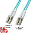 補強メガネ型光ファイバケーブル(マルチOM3、LC×2-LC×2、3m)