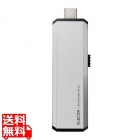 SSD 外付け 500GB USB3.2 Gen2 読出最大600MB/秒 超小型 スライド式 高速 耐衝撃 Type C ×1 USB A ×1 シルバー