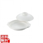 燕舞 耐熱素焼深型土鍋 白塗 19cm