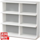 カウンター下収納 オープンラック 棚 木製 ユニット収納 ホワイト 白 幅90 奥行29.6 高さ84.9cm 白井産業 PTS-8590R WH ピタシエ