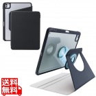 11インチiPad Pro(M4) フラップケース 360度回転 背面クリア 2アングル スリープ