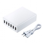 USB充電器(6ポート・合計12A・ホワイト)