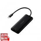 Type-Cドッキングステーション/USB PD対応/USB-A×2/USB-C×1/HDMI(4K60Hz)/SD+microSD/LAN/ブラック