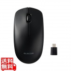 マウス/無線2.4GHz/Type-Cプラグ/Lサイズ/3ボタン/左右対称/ブラック