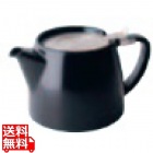 フォーライフ(FOR LIFE) ティーポット 陶器 530ml 3杯用 茶こし付き 食洗機対応 蓋が落ちない 片手で注げる ブラック 黒 スタンプティーポット 309Bkg