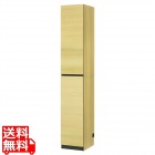 壁面収納 キャビネット 幅30cm 高さ180cm ナチュラルブラウン 本棚 耐震機能付き ソフトクローズ扉 リビング 収納 ポルターレリビング2 P2L-1830DNA