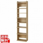 オープンラック シェルフ 白井産業 幅50cm 高さ200cm ナチュラルブラウン 大型 本棚 トルフラット