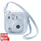 instax mini 12用(チェキ) カメラケース/クリア/ブルー