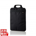 バッグインバッグ インナー PC ナイロン 耐久 CORDURA 縦型 13.3インチ 収納 取っ手付き 小物 ポケット 持ち運び 撥水 厚手 擦り切れ 摩耗 ブラック