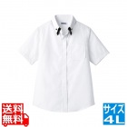 レイヤードBD衿半袖シャツ 4L ET-1313 WT×BK