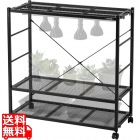 ビザールプランツラック LPR-800-BK 植物育成ライト 植物用サーキュレーター 取り付け可能 上下左右連結 植物棚 多肉棚 フラワースタンド プランタースタンド