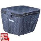 2段式水玉後カゴカバー ブラック/ホワイトドット ( KW-546BK/WD )