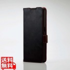 OPPO Reno7 A(OPG04)/レザーケース/手帳型/ステッチ/耐衝撃/磁石付き/ブラック