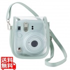 instax mini 12用(チェキ) カメラケース/クリア/グリーン