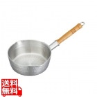 アルミ 底平 浅型打出 雪平鍋(目盛付)15cm
