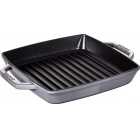 40511-684-0 ストウブ ピュアグリルスクエア 28cm グレー ※ IH対応 IH (100V/200V)とガス火対応