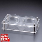 アクリル コンディメントスタンド 1段2穴 B30-4