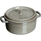ピコ・ココット 丸 34cm グレー 40510-308 ※ IH対応 IH (100V/200V)とガス火対応