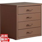 ドロワーキャビネット DCB-4D コーラルピンク