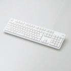 有線キーボード/メンブレン式/フルサイズ/ホワイト TK-FCM104WH