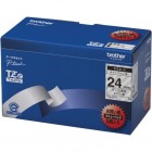 TZeテープ ラミネートテープ(透明地/黒字) 24mm 5本パック