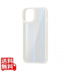 iPhone 14 / 13 ケース カバー ハイブリッド 耐衝撃 衝撃吸収 カメラ周り保護 ストラップホール付 オーロラ 指紋軽減 高透明 キラキラ ホワイト