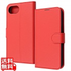 iPhone 16e LS 耐衝マグベルト シンプル手帳型レザーケース/RD