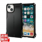 iPhone 14 / 13 ケース カバー ハイブリッド 衝撃吸収 ストラップホール付 フィルム付 ZEROSHOCK ブラック