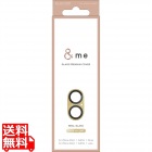 iPhone 16/iPhone 16 Plus &me カメラレンズカバー ガラス 全面グリッター