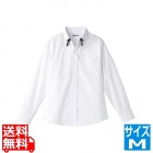 レイヤードBD衿長袖シャツ M ET-1311 WT×BK