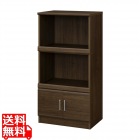 レンジ台 幅57cm 高さ115cm ダークブラウン スライド棚 コンセント付 キッチン 家電 収納 シンプル キッチン収納 ベアルモ