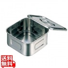 UK 18-8 浅型角 キッチンポット 8cm