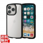 iPhone 14 Pro ケース カバー ハイブリッド 耐衝撃 衝撃吸収 軽量 薄型 ストラップホール付 背面クリア TOUGH SLIM ブラック