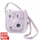 instax mini 12用(チェキ) カメラケース/クリア/ピンク
