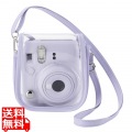 instax mini 12用(チェキ) カメラケース/クリア/パープル 写真1
