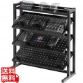 卓上 ディスプレイラック 『フルキーボードが飾れる デバイス収納』 角度調節 デスクサイド設置 クランプ固定式 幅53cm BHS-DR520-BK 写真1