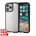 iPhone 14 Pro Max ケース カバー ハイブリッド 耐衝撃 衝撃吸収 軽量 薄型 ストラップホール付 背面クリア TOUGH SLIM ブラック