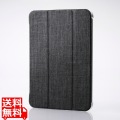 iPad mini(A17 Pro) フラップケース 背面クリア ファブリック 2アングル スリープ対応
