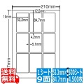 ナナワード 53.3mm×84.7mm A4版 210mm×297mm 500シート(100シート×5) 写真1