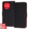 AQUOS R11 手帳レザー簡易マグネット 黒/赤 写真1