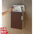壁掛けポスト 鍵付き コンパクト スリム シンプル 錆びにくい アンカー ネジ付き 【Piera(ピエラ)】(グレージュ/ブラウン木目) 写真1