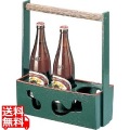木製ビール運び(3本入) グリーン 81291230 写真1