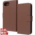 iPhone 16e LS 耐衝マグベルト シンプル手帳型レザーケース/BR 写真1