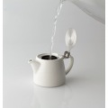 フォーライフ(FOR LIFE) ティーポット 陶器 530ml 3杯用 茶こし付き 食洗機対応 蓋が落ちない 片手で注げる ライム 緑 スタンプティーポット 309Lme 写真10