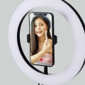 LEDリングライト/26cm/ミニ三脚スタンド付キ/3色モード/10段階調光/USB給電/ブラック 写真10