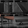 バウヒュッテ スタンディングデスク 1200 ( ブラック ) BHD-1200H | パソコンデスク スタンディングデスク 昇降 高さ調節 引き出し 幅120 奥行45 オフィスデスク 写真10