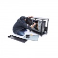 バウヒュッテ 昇降式L字デスク ( ブラック ) BHD-670H-BK | サイドテーブル キャスター 収納 昇降 高さ調節 写真10