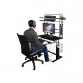 バウヒュッテ パソコンラック BHD-750PRM-BK | インテリア デスク パソコンデスク PCデスク 昇降式 パソコンラック 天板昇降 PC オフィスデスク 写真10
